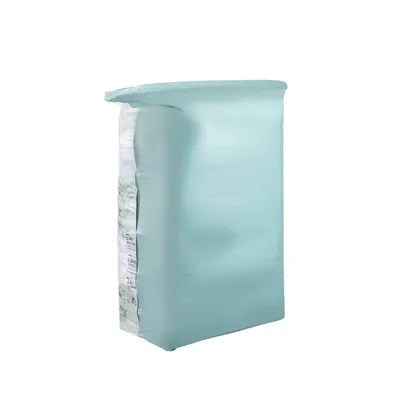 A single, large, light blue vacuum seal bag for clothing is shown against a white background.