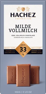 Produktbild von Hachez Milde Vollmilch Schokoladen Tafel mit Karamell Note 100g