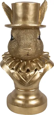 Immagine prodotto di Clayre & Eef figurina coniglio 35 cm in poliresina color oro