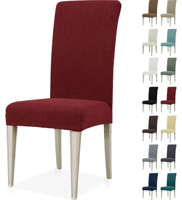 Obrázek produktu pro Stretch potahy na židle - 2 kusy - Univerzální jídelní židle - Odnímatelné/Pratelné - Moderní barvy - Elastická tkanina - Potahy na jídelní židle