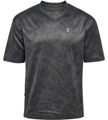 Image de T-shirt ample à manches courtes Hummel Hmlhiit Aop - bleu requin, taille : XXL