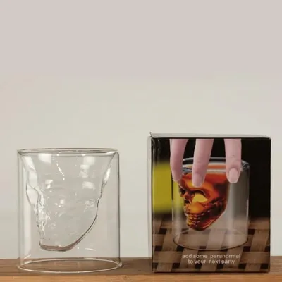 Produktbild von Totenkopf Glas - L - Groß - Totenkopf - Skull - Gläser - Glas - Trinkglas - Whiskyglas - Schnapsgläser