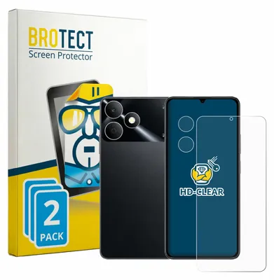 Produktbild von 2x Für realme Note 80 (Display+Kamera) Schutzfolie BROTECT Displayschutz Display Schutz Folie Klar Transparent