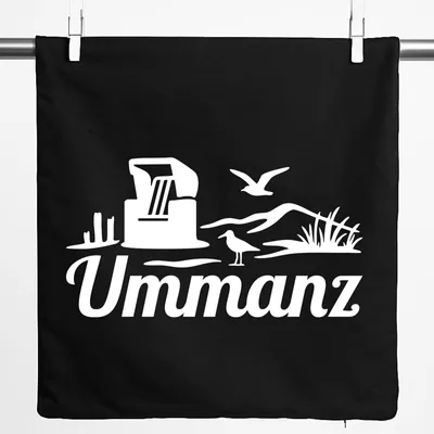 Produktbild von Huuraa Kissenbezug Ummanz Strandmotiv 40x40cm Black Baumwolle Dekokissenbezug Geschenkidee