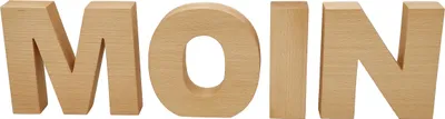 Produktbild von Buchstaben Buche Echtholz Deko MOIN Schriftzug Holzbuchstaben 40.11-14