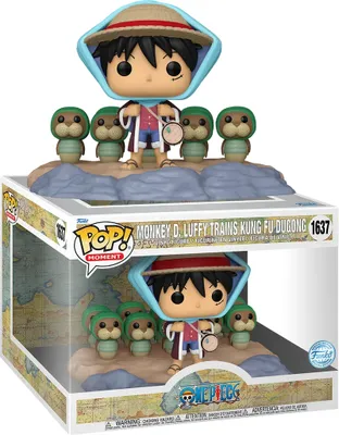 Produktbild von Funko Pop! Animation: One Piece – Monkey D. Luffy trainiert Kung Fu Dugong #1637 – Exklusiv bei Crunchyroll