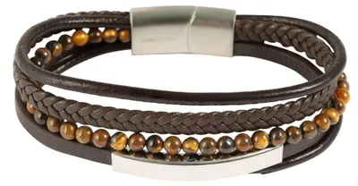 Produktbild von Akzent Herren Armband Nye Echtleder braun