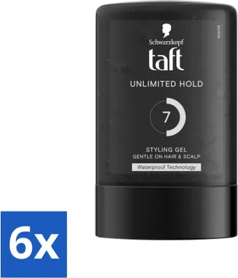 Obrázok produktu pre Taft - Unlimited Hold 7 - Stylingový gél - neobmedzená fixácia - 300 ml - hodnotné balenie - 6 kusov