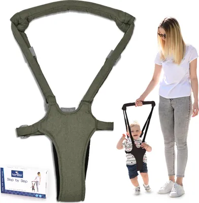 Image de Lorelli Ceinture de marche pour enfants Step by Step sangle réglable Laisse de marche aide à la marche vert