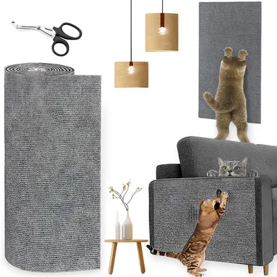 Immagine prodotto di Tappetino antigraffio 300 x 40 cm, autoadesivo, grigio, per gatti