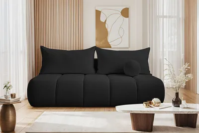 Zdjęcie produktu dla Sofa trzyosobowa PIANO z funkcją spania Czarny