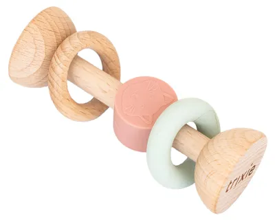 Imagen del producto de TRIXIE, juguete de madera para bebés de 0 a 6 meses, sonajero de madera, mordedor de madera
