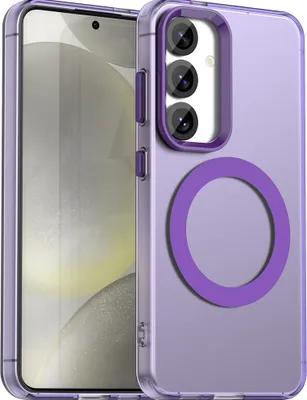 Produktbild von Magnetisch Hülle für Samsung Galaxy S24 / S25, Schlank Durchscheinend Matt Stoßfest Handyhülle Lila
