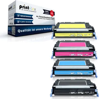 A box of toner cartridges and several toner cartridges are displayed.