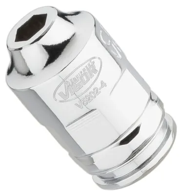 Produktbild von VIGOR Steckschlüssel-Einsatz superflach V5202-4 Vierkant hohl 6,3 mm (1/4 Zoll) Außen-Sechskant Profil 4
