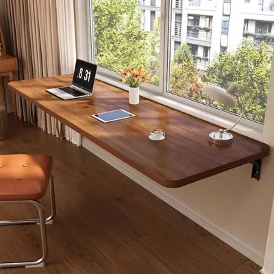 Produktbild von STUNQ® Wandklapptisch, Computer-Schreibtisch, platzsparend, für Zuhause, Balkon, Teetisch