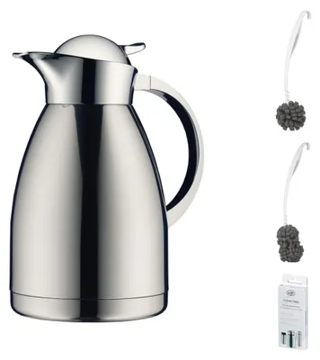 Zdjęcie produktu dla alfi ALBERGO TT Isolierkanne – Vorteilsset mit Reinigungsbürste CLEAN FIX 30 cm