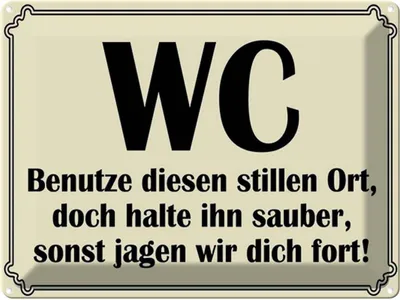 Image de vianmo Plaque en tôle 30x40 cm WC benutze diesen stillen Ort
