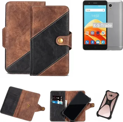 Produktbild von K-S-Trade Handy Hülle Schutz Hülle Schutzhülle Bookstyle Case kompatibel mit ZTE Blade A510 Handy Cover Hülle Schutztasche 1x