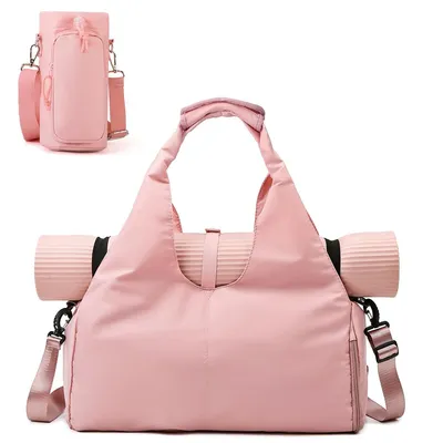 Produktbild von Turnbeutel, Sporttasche, Reisetasche mit Schuhfach & Nassfach, Groß Gym Tasche für Yogamatten & Yoga-Zubehör Fitnesstasche, Trainingstasche Yogatasche