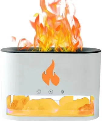 Produktbild von 3-in-1 Aroma Diffuser, 250 ml, Luftbefeuchter mit Flammeneffekt, 7-Farben-LED, Timer & Abschaltautomatik