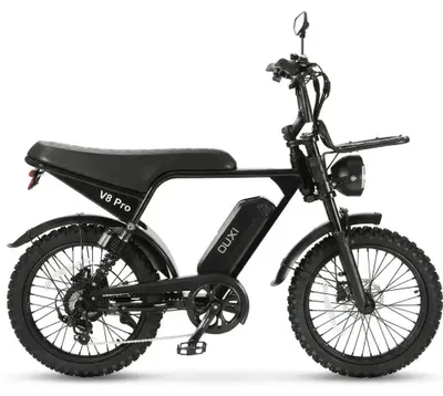 Image de OUXI V8 Pro - Vélo électrique - 20 pouces - Autonomie 100 km - 7 vitesses - Freins à disque hydrauliques - Batterie 720Wh - Double suspension - Noir