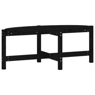 Image de vidaXL Table basse noire 118x63x45 cm pin massif