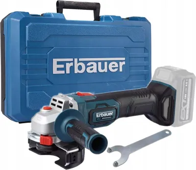 Zdjęcie produktu dla Erbauer 18 V 125 Mm Bezszczotkowa Szlifierka Kątowa Bez Akumulatora W Walizce Transportowej