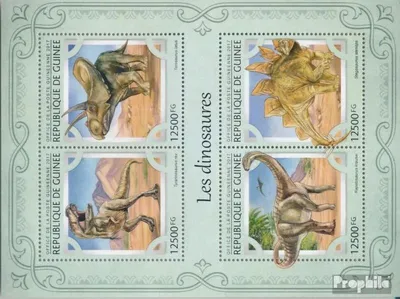 Produktbild von Briefmarken Guinea 2017 Mi 12186-12189 Kleinbogen (kompl. Ausgabe) postfrisch Dinosaurier