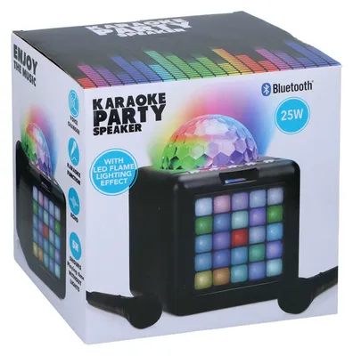 Produktbild von Karaoke Partyspeaker Bluetooth Lautsprecher mit LED-Licht und Mikrofon 25W