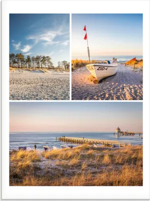 Produktbild von ARTland Glasbild Träume vom Meer: Zingst an der Ostsee Größe: 45x60 cm