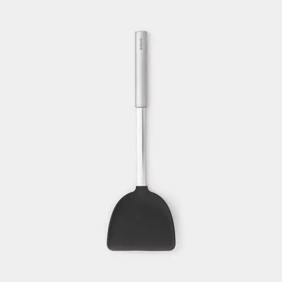 Zdjęcie produktu dla Brabantia Wok Turner, Łopatka do gotowania, Czarny, Srebrny, Silikon, Stal nierdzewna, Stal nierdzewna, 280 °C, 105 mm