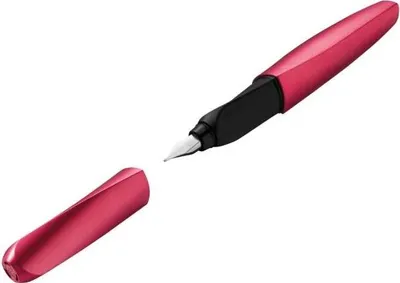 Produktbild von Pelikan Twist, Schwarz, Rot, Kartuschenfüllsystem, Edelstahl, Medium, Beidhändig, Sichtverpackung
