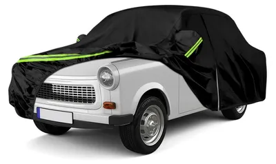 Produktbild von Autoabdeckung Trabant/Trabi 601/600/P601 1964-1990 Schwarz Wasserdicht Allwetterschutz mit Reißverschlusstür