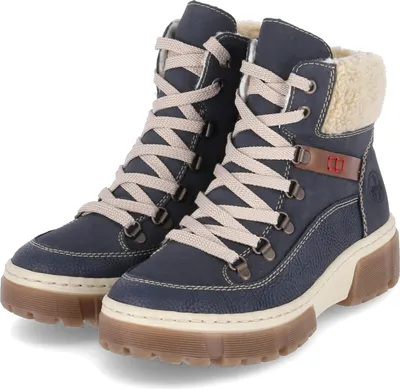 Produktbild von Rieker Schnürstiefeletten Damen Synthetik Blau Größe: 38