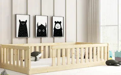 Produktbild von Interbeds Bodenbett Kinderbett Montessori 190x90cm Einzelbett Bett für Jungen und Mädchen