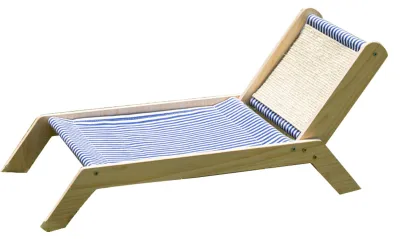 Produktbild von Cat Beach Chair Summer All Seasons Hochbett mit Sisal-Kratzer für den Innen- und Außenbereich
