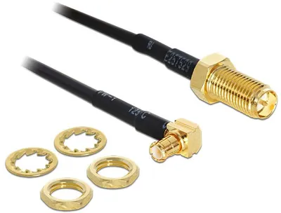 Produktbild von DeLOCK 88472, 0,32 m, MMCX, RP-SMA, Gold, Schwarz