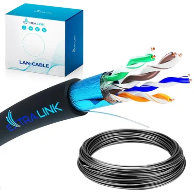 Produktbild von Extralink CAT5E FTP (F/UTP) Netzwerkkabel Kabel Twisted Pair 50m Externe