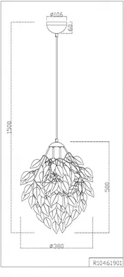 Obrázek produktu pro Lustr Trio Leavy E27 1x28 W chrom