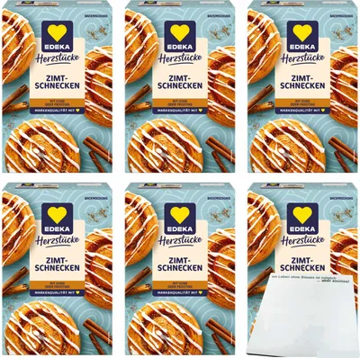 Produktbild von EDEKA Herzstücke Zimt Schnecken 6er Pack (6x567g Packung) + usy Block
