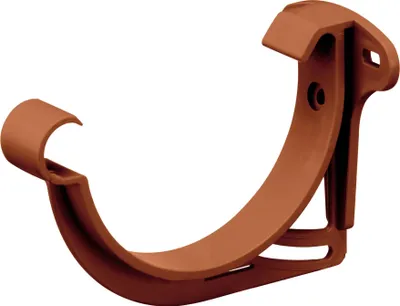 Produktbild von INEFA Stirnbretthalter Dachrinnenhalter halbrund NW100 / 100mm, Braun Rinnenhalter aus PVC,  Germany
