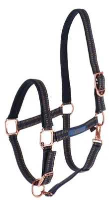 Imagen del producto de Arnés para caballos Covalliero Royal, color azul/caramelo, talla XFull
