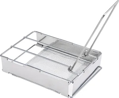 Produktbild von Faltbare Toasterplatte aus rostfreiem Stahl Tragbarer Outdoor-Campingbrot-Toastergrill