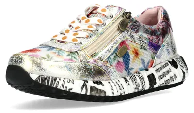 Produktbild von Laura Vita Damen Sneaker bunt mit Pailletten und Reißverschluss Burton 11, Größe:41 EU, Farbe:Lila