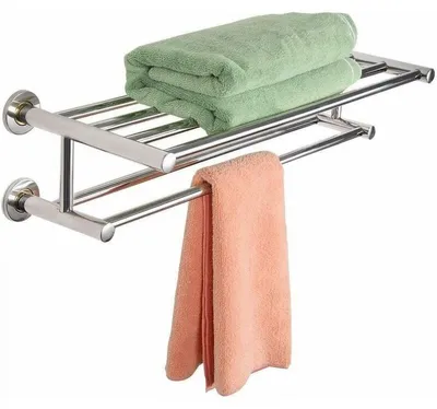 Produktbild von Handtuchhalter zur Wandmontage, Handtuchstange, 60 x 22,5 x 16 cm, Edelstahl