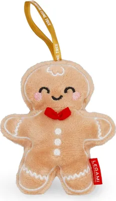 Produktbild von Legami - Weihnachtsdekoration aus Plüsch Gingerbread Oh-Oh-Ornaments zum Aufhängen am Baum, aus Polyester, 9 x 10 x 4 cm