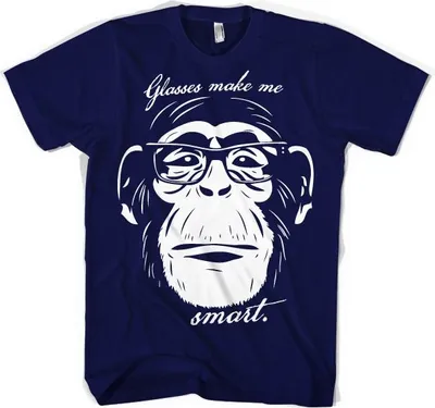 Produktbild von Glasses Makes Me Smart T-Shirt - X-Large - Navy