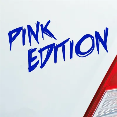 Produktbild von Auto Aufkleber Pink Edition Auto Car Tuning Motorrad 15x7 cm Dunkelblau Sticker Heckscheibenaufkleber