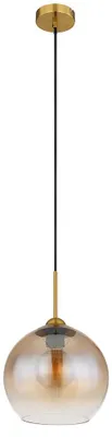 Produktbild von Hängeleuchte, messing, Glas amber, H 120 cm
